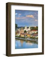 Elevated View Towards the Picturesque City of Passau at Sunset, Passau, Lower Bavaria-Doug Pearson-Framed Photographic Print