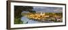 Elevated View Towards the Picturesque City of Passau Illuminated at Sunset, Passau, Lower Bavaria-Doug Pearson-Framed Photographic Print