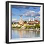 Elevated View Towards the Picturesque City of Passau, Passau, Lower Bavaria, Bavaria, Germany-Doug Pearson-Framed Premium Photographic Print