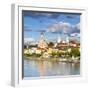 Elevated View Towards the Picturesque City of Passau, Passau, Lower Bavaria, Bavaria, Germany-Doug Pearson-Framed Premium Photographic Print