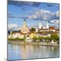 Elevated View Towards the Picturesque City of Passau, Passau, Lower Bavaria, Bavaria, Germany-Doug Pearson-Mounted Premium Photographic Print