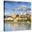 Elevated View Towards the Picturesque City of Passau, Passau, Lower Bavaria, Bavaria, Germany-Doug Pearson-Stretched Canvas