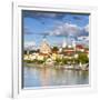 Elevated View Towards the Picturesque City of Passau, Passau, Lower Bavaria, Bavaria, Germany-Doug Pearson-Framed Photographic Print