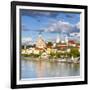 Elevated View Towards the Picturesque City of Passau, Passau, Lower Bavaria, Bavaria, Germany-Doug Pearson-Framed Photographic Print