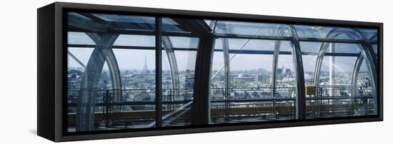 Elevated Walkway in a Museum, Pompidou Centre, Beauborg, Paris, France-null-Framed Stretched Canvas