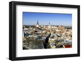 Elevated Winter View Over the Old Town, Tallinn, Estonia, Baltic States-Gavin Hellier-Framed Photographic Print