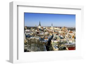 Elevated Winter View Over the Old Town, Tallinn, Estonia, Baltic States-Gavin Hellier-Framed Photographic Print