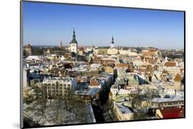 Elevated Winter View Over the Old Town, Tallinn, Estonia, Baltic States-Gavin Hellier-Mounted Photographic Print