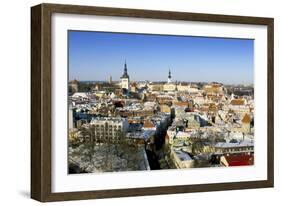 Elevated Winter View Over the Old Town, Tallinn, Estonia, Baltic States-Gavin Hellier-Framed Photographic Print