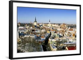 Elevated Winter View Over the Old Town, Tallinn, Estonia, Baltic States-Gavin Hellier-Framed Photographic Print