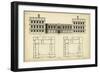 Elevation and Plan for Castle Abby-Campbell-Framed Art Print