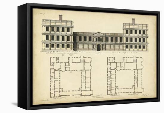 Elevation and Plan for Castle Abby-Campbell-Framed Stretched Canvas