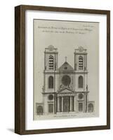 Elévation de l’église Saint-Jacques et  Saint-Philippe-du-Haut-Pas-Jacques-François Blondel-Framed Giclee Print