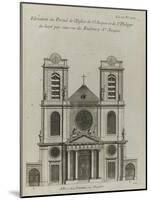 Elévation de l’église Saint-Jacques et  Saint-Philippe-du-Haut-Pas-Jacques-François Blondel-Mounted Giclee Print