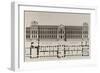 Elévation de la façade du Louvre du côté qui regarde la rivière, et plan du-Jean Marot-Framed Giclee Print