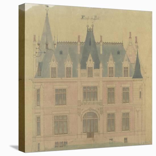 Elévation de la façade principale d'un hôtel néo-renaissance-Antoine Zoegger-Stretched Canvas