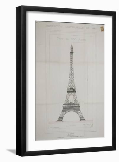 Elévation de la Tour Eiffel-null-Framed Giclee Print