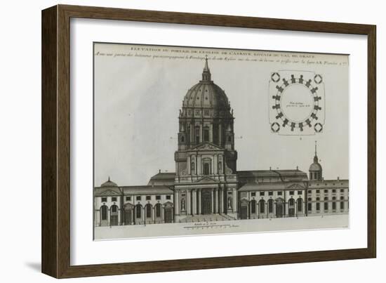 Elévation du portail de l’église et des bâtiments du monastère du Val-de-Grâce à Paris-Jacques-François Blondel-Framed Giclee Print