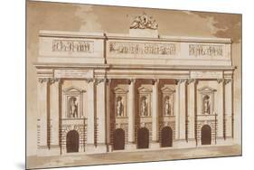 Elevation for the West Front of Parliament House-James Gandon-Mounted Giclee Print