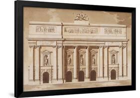 Elevation for the West Front of Parliament House-James Gandon-Framed Giclee Print