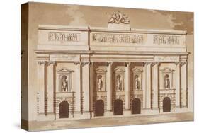 Elevation for the West Front of Parliament House-James Gandon-Stretched Canvas