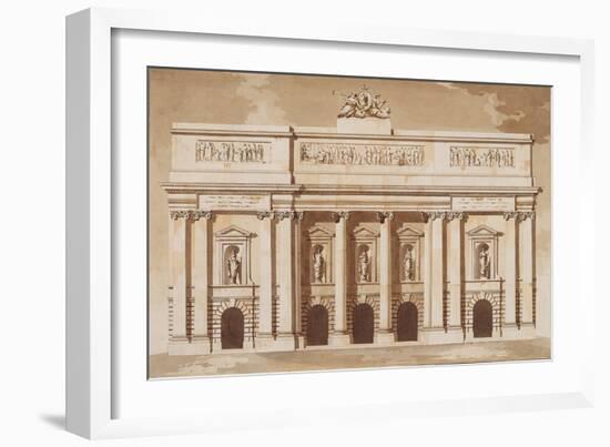 Elevation for the West Front of Parliament House-James Gandon-Framed Giclee Print