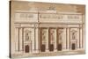 Elevation for the West Front of Parliament House-James Gandon-Stretched Canvas