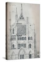 'Elevation of North Transept, Westminster Abbey, Showing Cut-Out with Wren's Scheme for Restoration-Unknown-Stretched Canvas