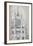 'Elevation of North Transept, Westminster Abbey, Showing Cut-Out with Wren's Scheme for Restoration-Unknown-Framed Giclee Print