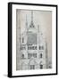 'Elevation of North Transept, Westminster Abbey, Showing Cut-Out with Wren's Scheme for Restoration-Unknown-Framed Giclee Print