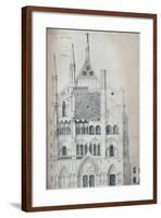 'Elevation of North Transept, Westminster Abbey, Showing Cut-Out with Wren's Scheme for Restoration-Unknown-Framed Giclee Print