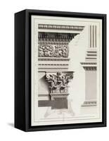 Elevation of Pedestal Entablature of the Arch at Tripoli-James Bruce-Framed Stretched Canvas