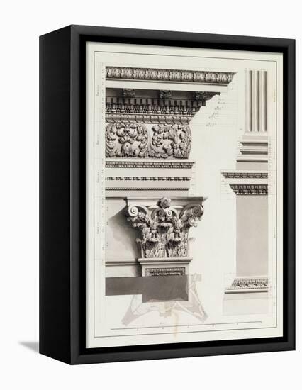 Elevation of Pedestal Entablature of the Arch at Tripoli-James Bruce-Framed Stretched Canvas