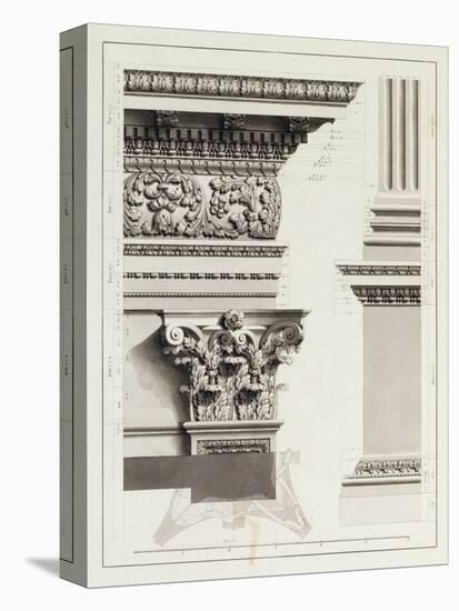 Elevation of Pedestal Entablature of the Arch at Tripoli-James Bruce-Stretched Canvas