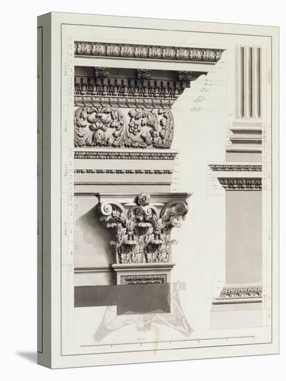 Elevation of Pedestal Entablature of the Arch at Tripoli-James Bruce-Stretched Canvas