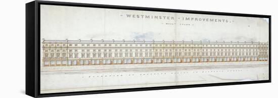 Elevation of Proposed Houses in Victoria Street, Westminster, London, C1845-Tyler-Framed Stretched Canvas