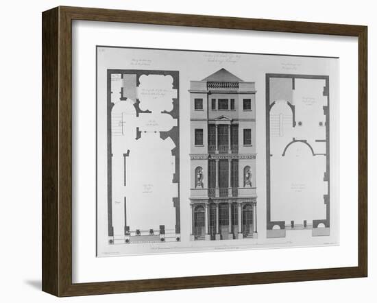 Elevation of the British Coffee House, Engraved by Robert Blyth, 1778-Robert Adam-Framed Giclee Print