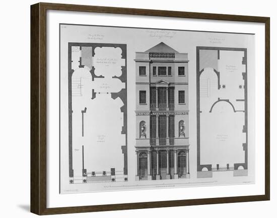 Elevation of the British Coffee House, Engraved by Robert Blyth, 1778-Robert Adam-Framed Giclee Print