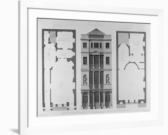 Elevation of the British Coffee House, Engraved by Robert Blyth, 1778-Robert Adam-Framed Giclee Print