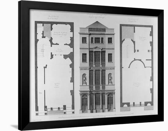 Elevation of the British Coffee House, Engraved by Robert Blyth, 1778-Robert Adam-Framed Giclee Print