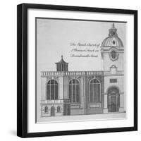 Elevation of the Church of St Benet Fink, City of London, 1760-null-Framed Giclee Print