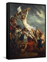 Elevation of the Cross-Jacob Andries Beschey-Framed Stretched Canvas