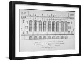 Elevation of the Hall of Christ's Hospital, City of London, 1825-John Shaw the Elder-Framed Giclee Print