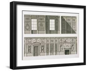 Elevation of the Library at Syon House, circa 1760-69-Robert Adam-Framed Giclee Print