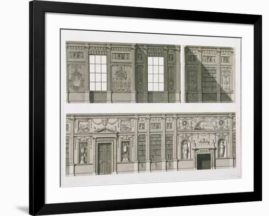 Elevation of the Library at Syon House, circa 1760-69-Robert Adam-Framed Giclee Print