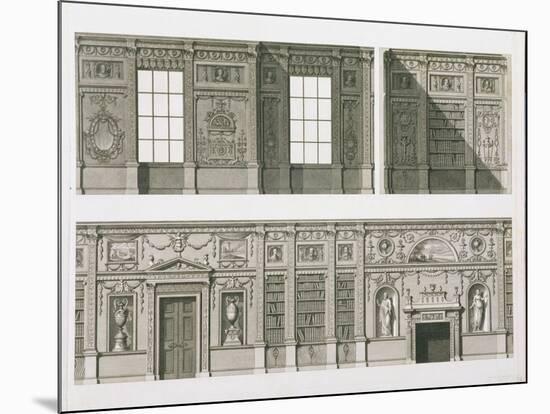 Elevation of the Library at Syon House, circa 1760-69-Robert Adam-Mounted Giclee Print