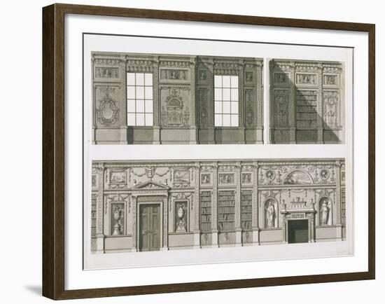 Elevation of the Library at Syon House, circa 1760-69-Robert Adam-Framed Giclee Print