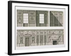 Elevation of the Library at Syon House, circa 1760-69-Robert Adam-Framed Giclee Print