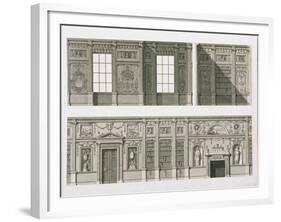 Elevation of the Library at Syon House, circa 1760-69-Robert Adam-Framed Giclee Print