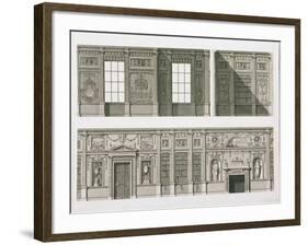 Elevation of the Library at Syon House, circa 1760-69-Robert Adam-Framed Giclee Print